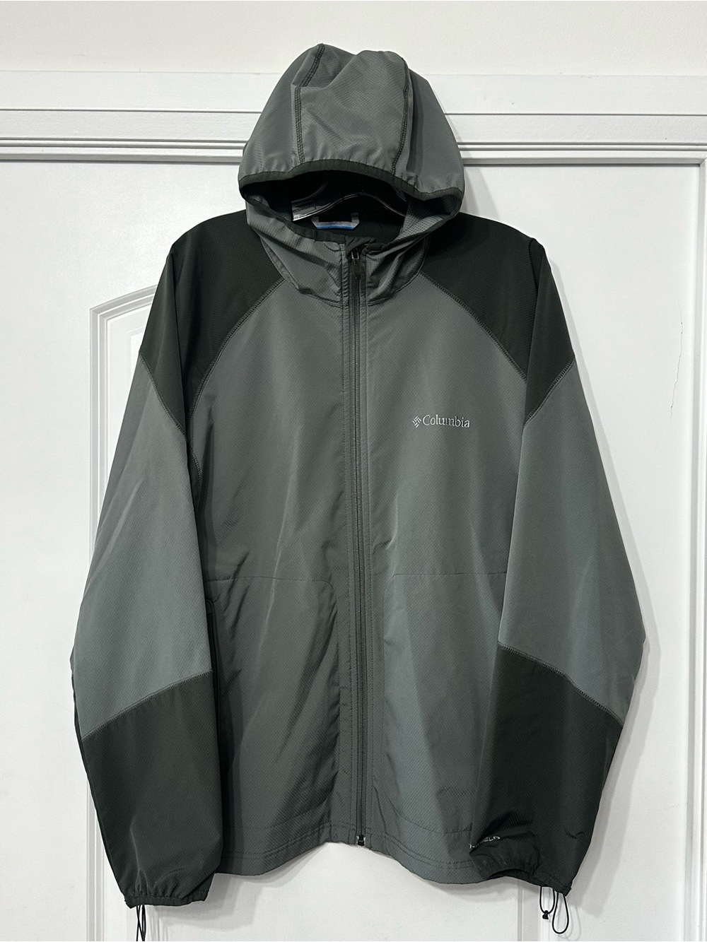 Columbia Omni-Shield Lightweight Full Zip Hooded Jacket Men's Size L Gray